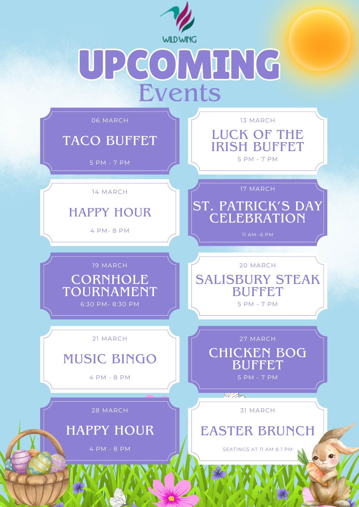 Image: Wild Wing March Events