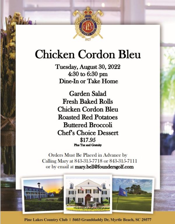 Image: Pine Lakes Chicken Cordon Bleu